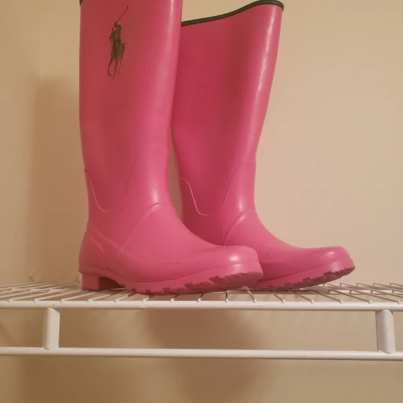 Polo Ralph Lauren Shoes Women Pink Polo Rain Boots Poshmark